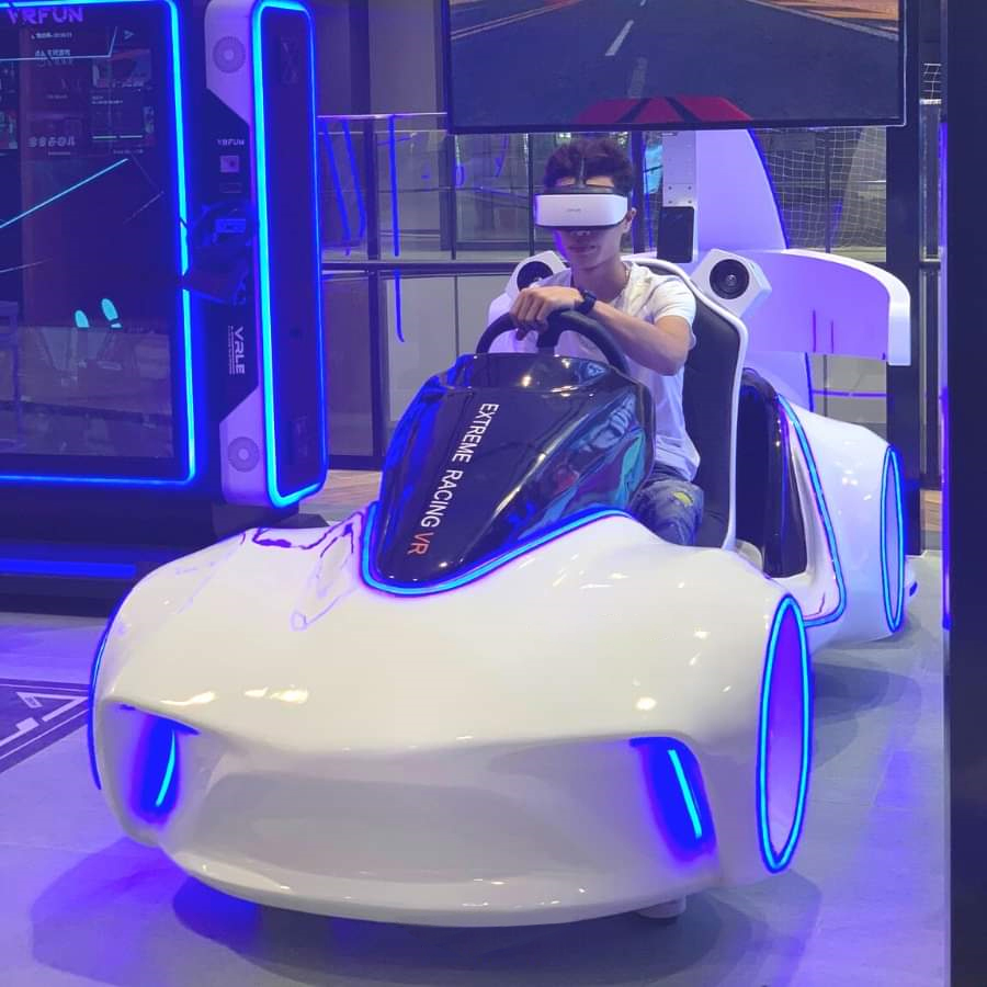 LEKE VR Flash Racing Simulateur de voiture de parc d'attractions en réalité virtuelle