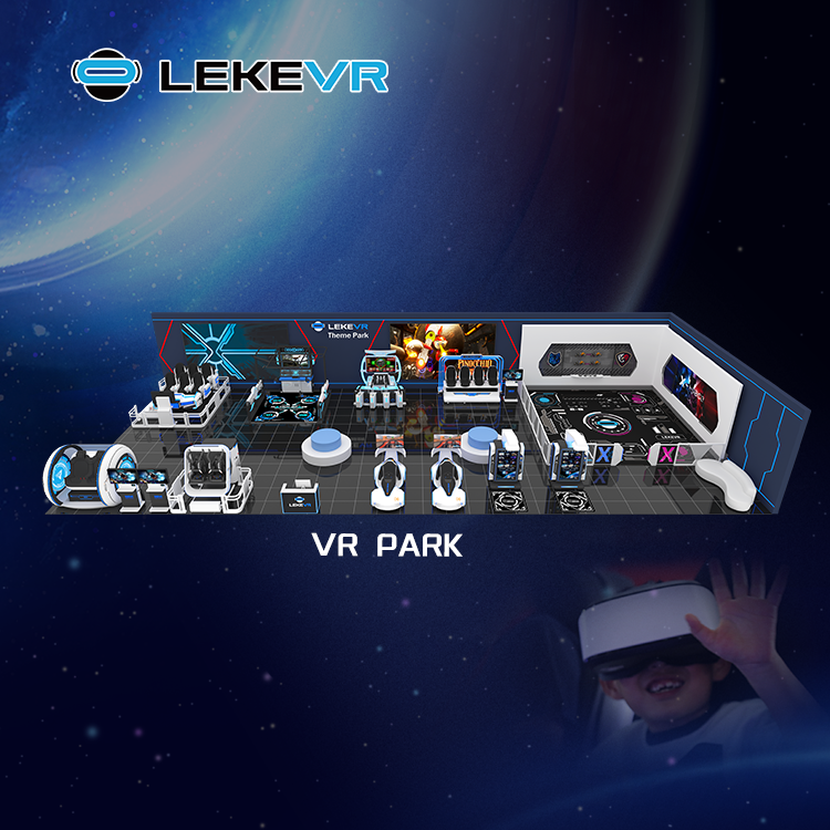 LEKE VR Fournisseur de machines de réalité virtuelle pour parc d'attractions pour enfants VR Société de solutions VR Parc à thème Game Center 9d Simulator