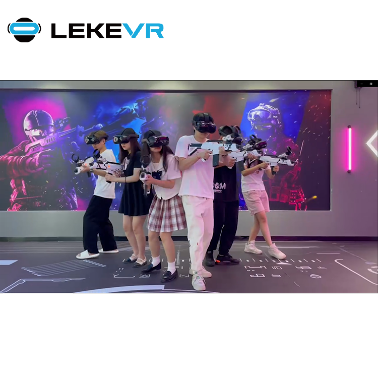 LEKE VR X-Space VR Free Roam Zombie Game Multiplayer Arena Escape Room 2-6 PVP Shooting VR Simulateur 9d